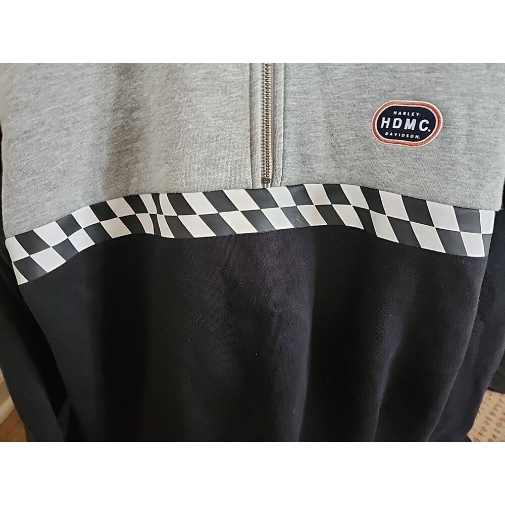 Harley Davidson Sweatshirt Sweater Pullover Mens XL Slim Quarter Zip Finish Line - Picture 3 of 8